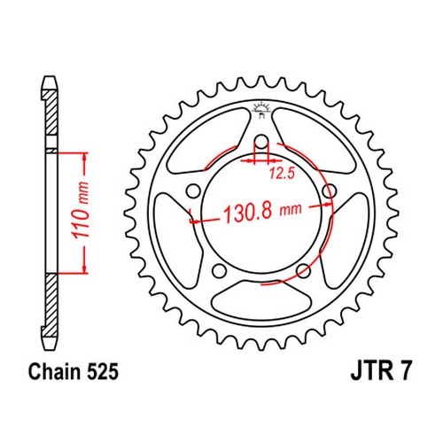 Hammasratas JTR7, 44 hambaga