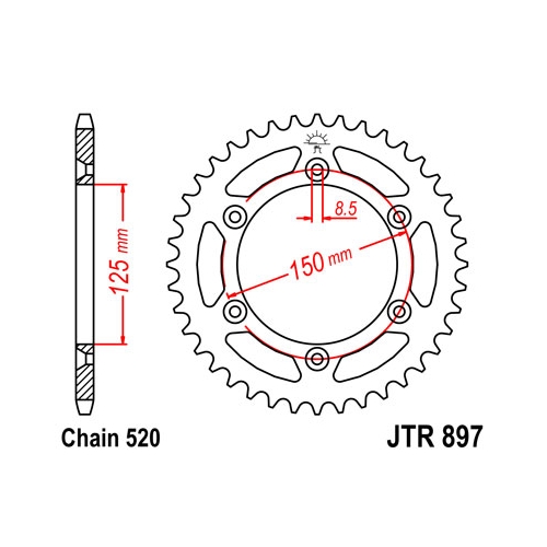 Hammasratas JTR897.45SC