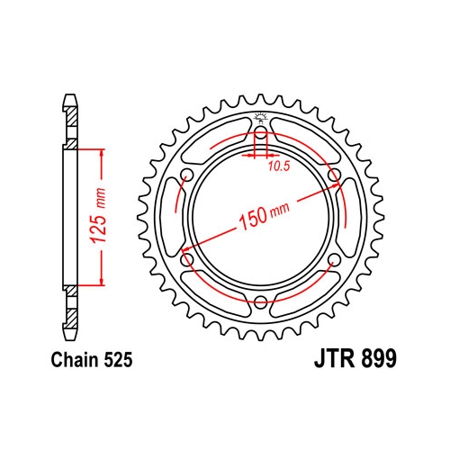 Hammasratas JTR899, 42 hambaga