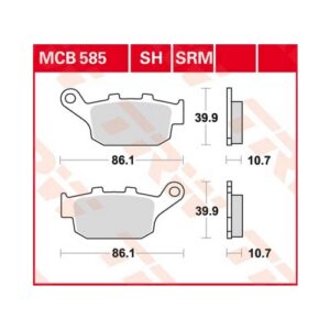 Piduriklotsid TRW MCB585