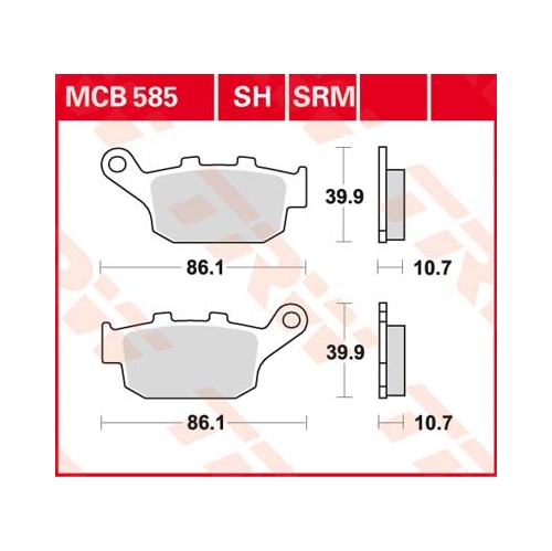 Piduriklotsid TRW MCB585