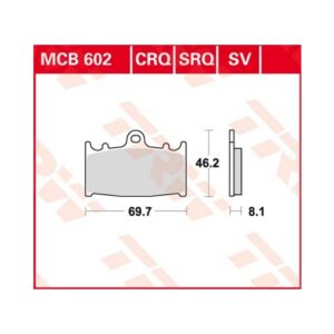 TRW piduriklotsid MCB602