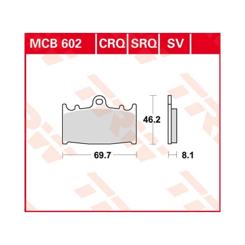 TRW piduriklotsid MCB602
