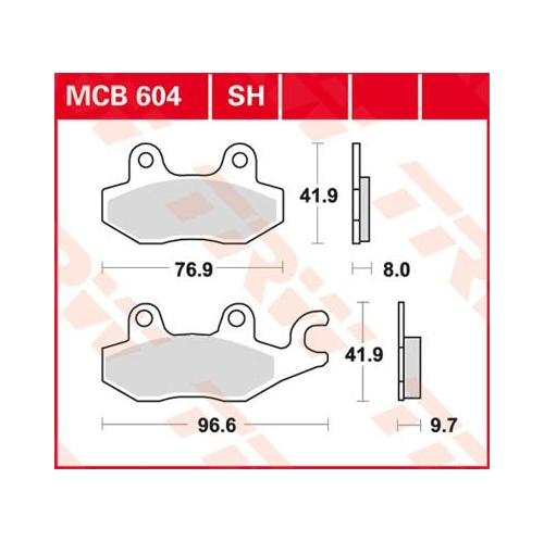 Piduriklotsid TRW MCB604