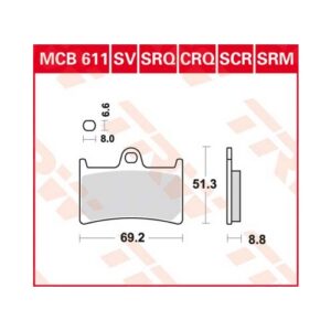 TRW piduriklotsid MCB611