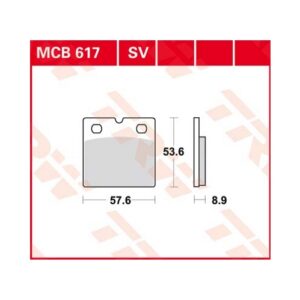 Piduriklotsid TRW MCB617