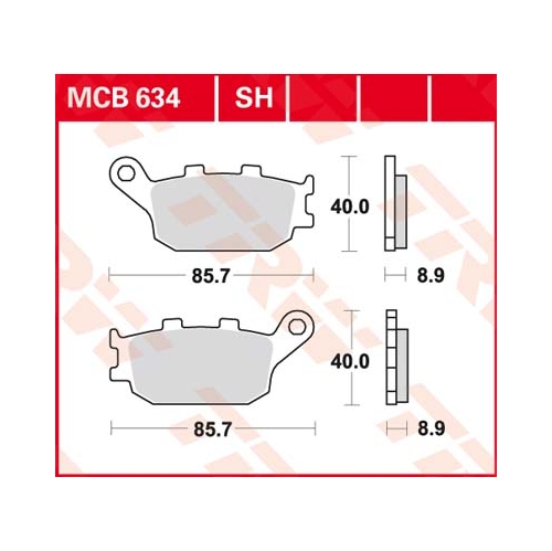 Piduriklotsid TRW MCB634SH