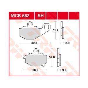 Piduriklotsid TRW MCB662