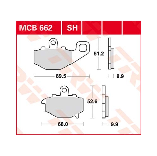 Piduriklotsid TRW MCB662