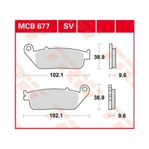 TRW piduriklotsid MCB677