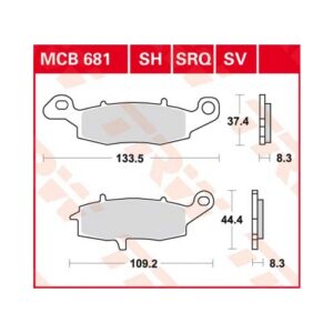 TRW piduriklotsid MCB681