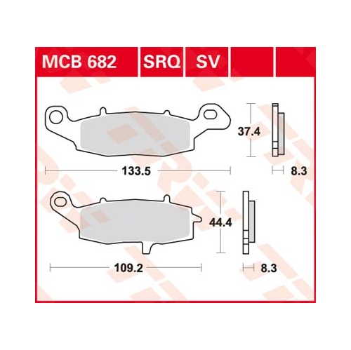 TRW piduriklotsid MCB682