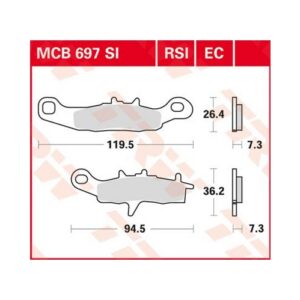 Piduriklotsid TRW MCB697SI