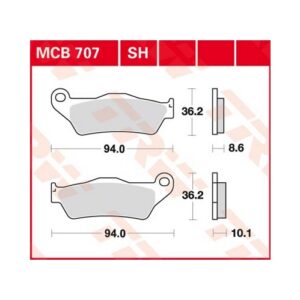 TRW piduriklotsid MCB707
