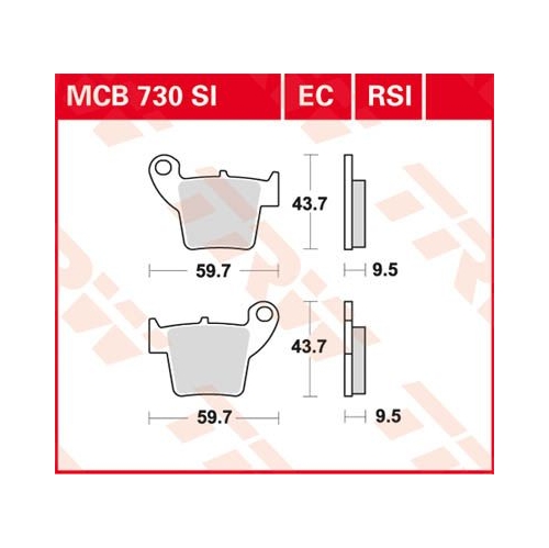 Piduriklotsid TRW MCB730SI