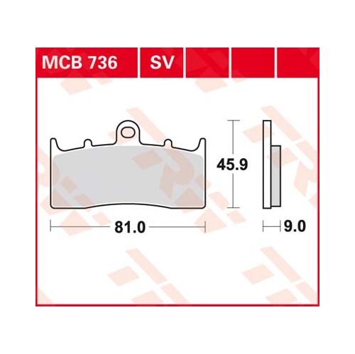 TRW piduriklotsid MCB736