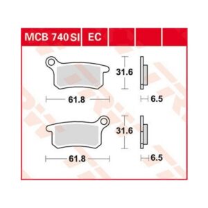Piduriklotsid TRW MCB740SI