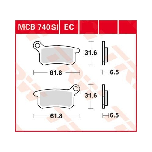 Piduriklotsid TRW MCB740SI