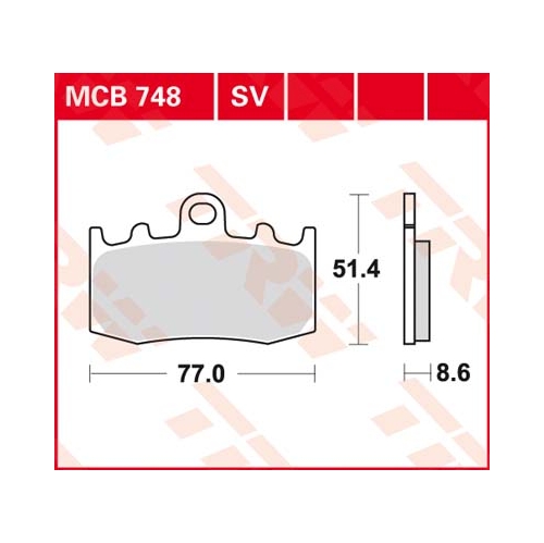 Piduriklotsid TRW MCB748