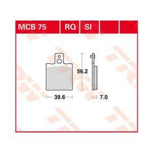 Piduriklotsid TRW MCB75