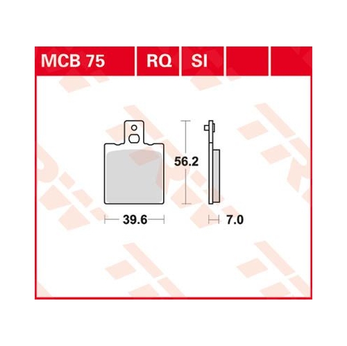 Piduriklotsid TRW MCB75