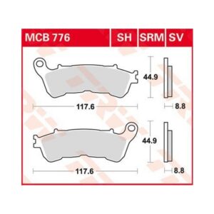 Piduriklotsid TRW MCB776