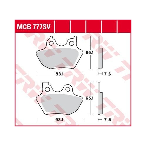 Piduriklotsid TRW MCB777SV