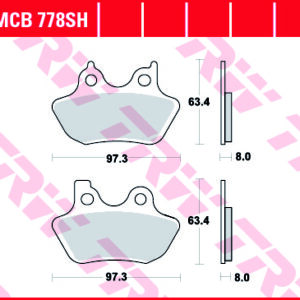 Piduriklotsid TRW MCB778SH