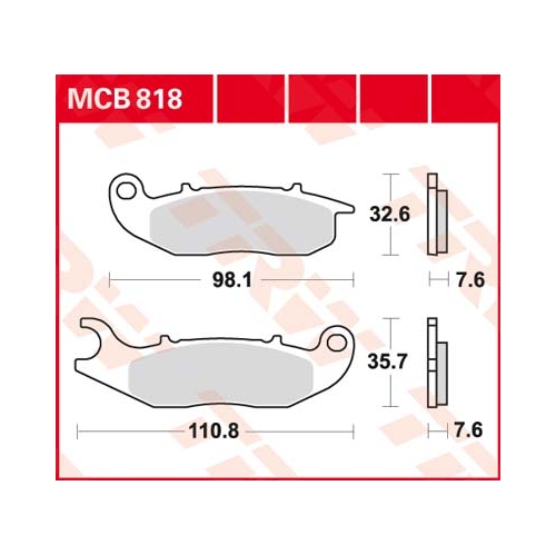 Piduriklotsid TRW MCB818