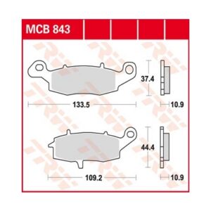Piduriklotsid TRW MCB843