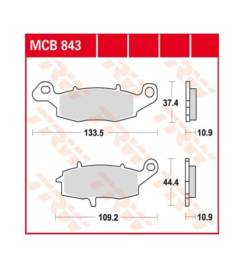 Piduriklotsid TRW MCB843