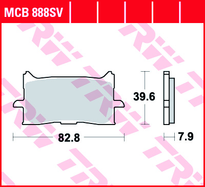 Piduriklotsid TRW MCB888SV