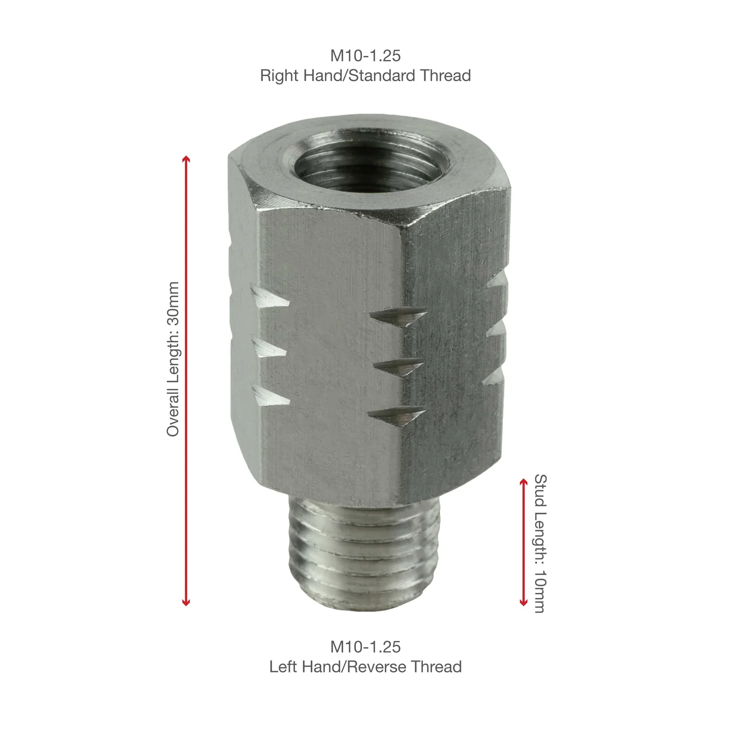 RAM-M10125-RTA – peegli adapter M10X1.25 vastupidi keermega
