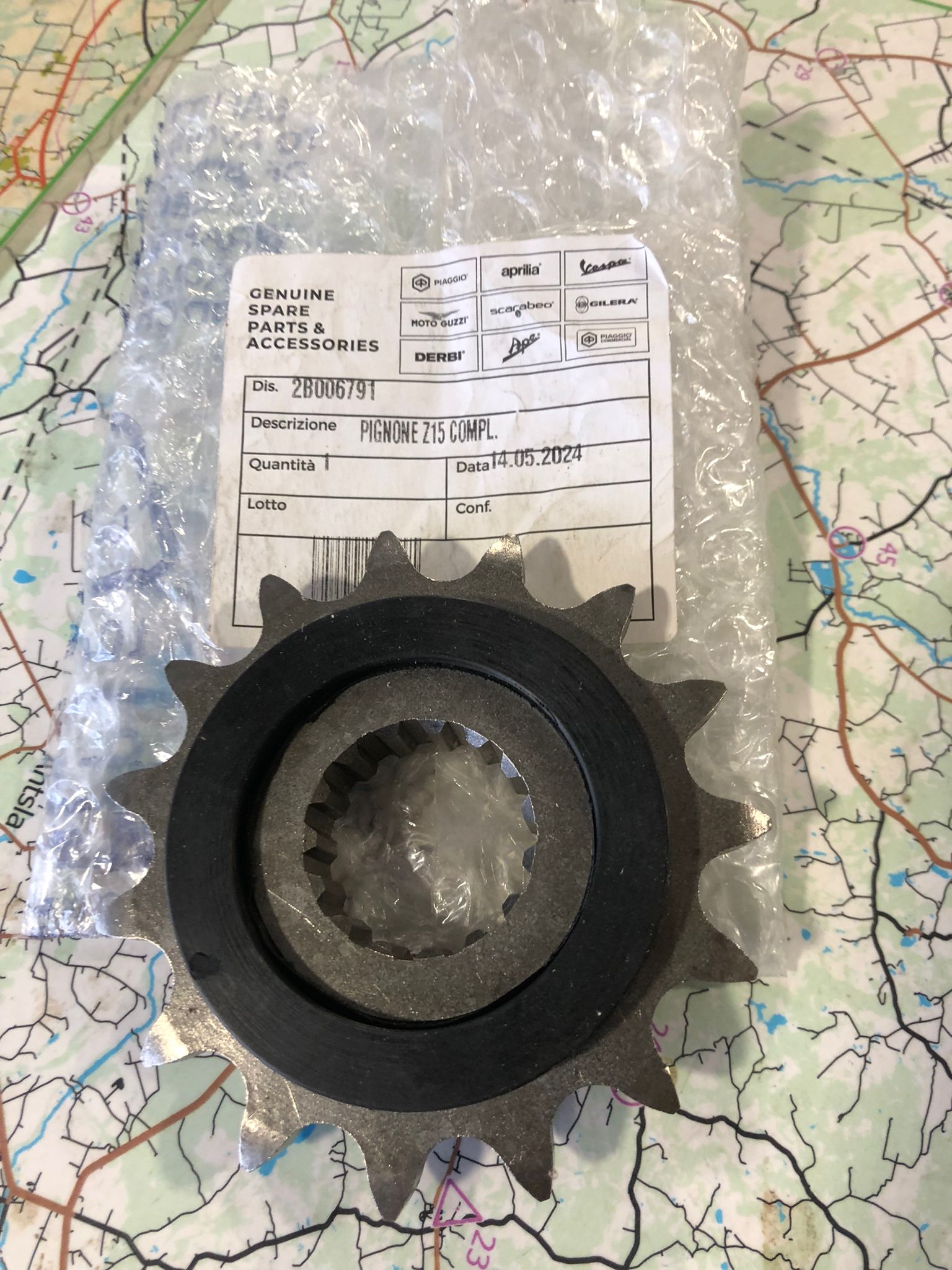 Aprilia originaal esihammasratas 15T